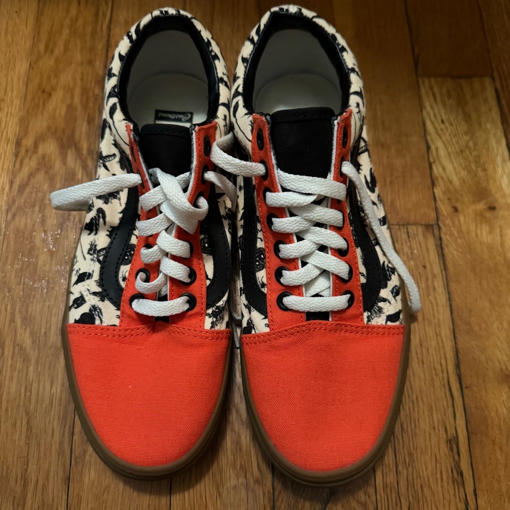 VANS Old Skool Canvas Orange Halloween Low Skate Shoes